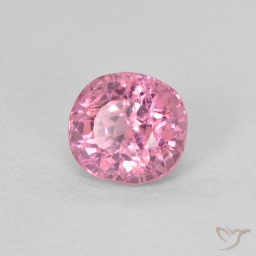 Espinela rosa natural de 0,41 ct, corte cojín, VS