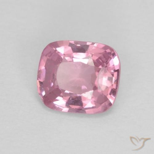 Espinela Rosado Bubblegum natural de 0.42 ct, Forma Cojín, VVS