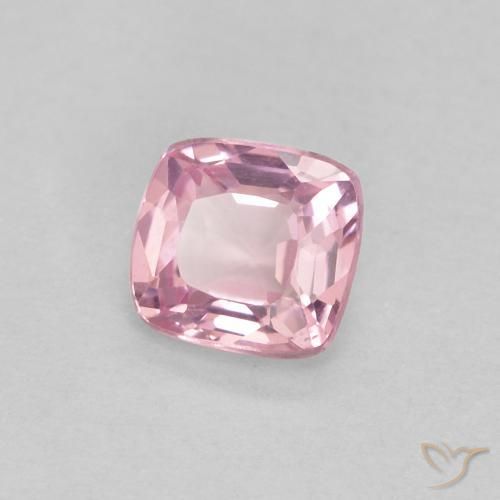 Espinela Rosado bubblegum claro natural de 0.39 ct, Forma Cojín, VVS