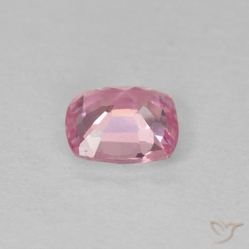 Espinela Rosado bubblegum claro natural de 0.39 ct, Forma Cojín, VVS