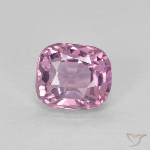 Espinela rosa natural de 0,69 ct, corte cojín, VVS-VS