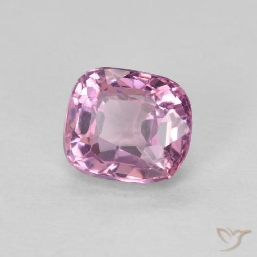 Espinela rosa natural de 0,69 ct, corte cojín, VVS-VS