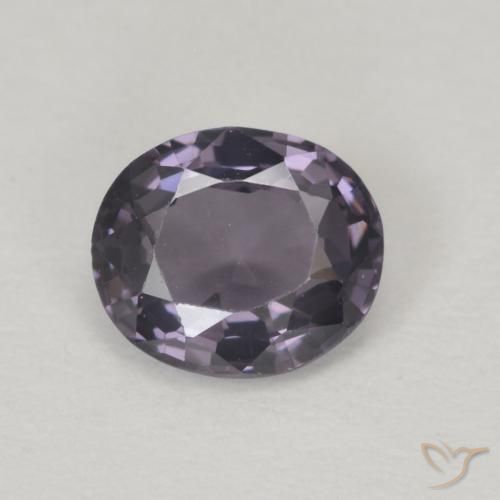 0.61ct Natural Púrpura gris espinela, Ovalada, VVS