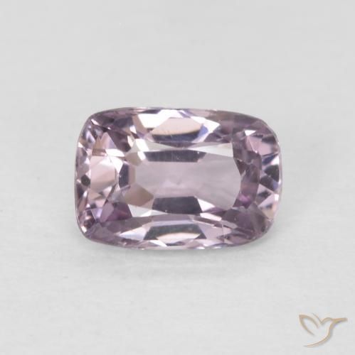 0.56ct Natural Púrpura grisáceo claro Espinela, Forma Cojín, VS