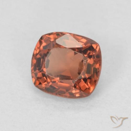 Espinela Roja Anaranjada natural de 0.52 ct, Forma Cojín, VVS