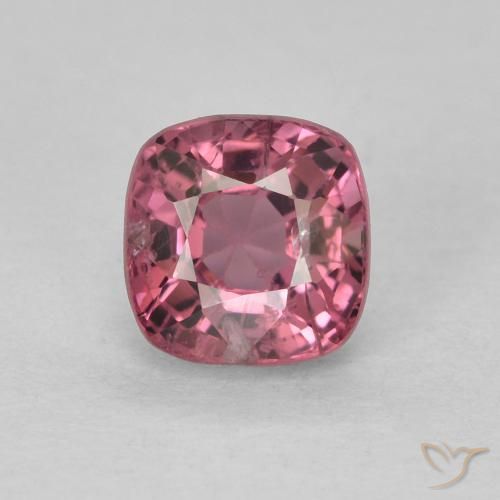 0.81ct Natural Púrpura baya rosado espinela, Forma Cojín, VS