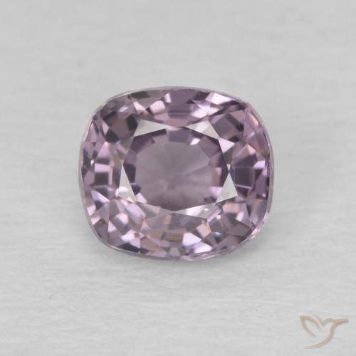 0.81ct Natural Púrpura gris Espinela, Forma Cojín, VVS-VS