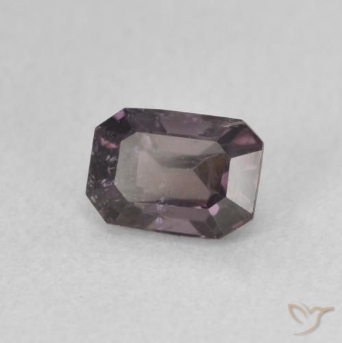 0.78ct Natural Púrpura oscuro Espinela, corte esmeralda, VS