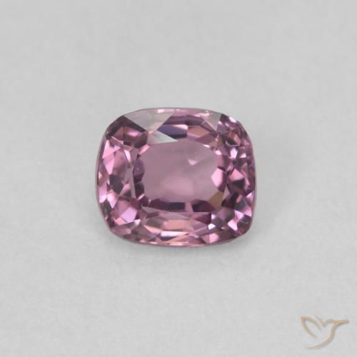 Espinela púrpura natural de 0,50 ct, corte cojín, VVS