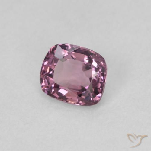 Espinela púrpura natural de 0,50 ct, corte cojín, VVS