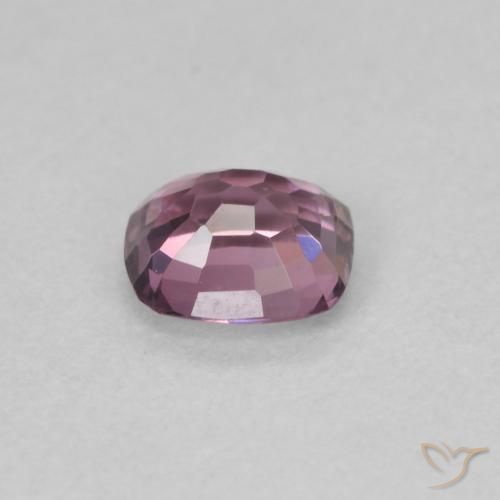 Espinela púrpura natural de 0,50 ct, corte cojín, VVS