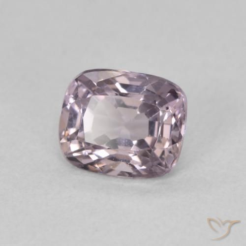 Espinela Púrpura rosáceo gris natural de 0.75 ct, Forma Cojín, VVS-VS