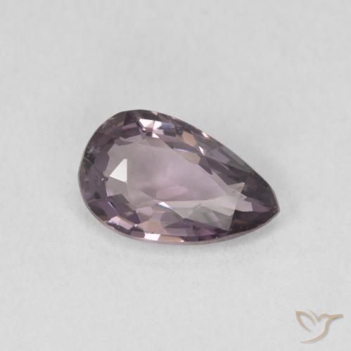 Espinela Púrpura oscuro natural de 0.96 ct, En forma de pera, VVS-VS