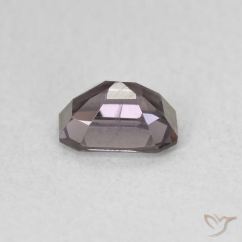 Espinela Dark Grey Purple natural de 0.58 ct, Corte Octágono / Esmeralda, VVS-VS