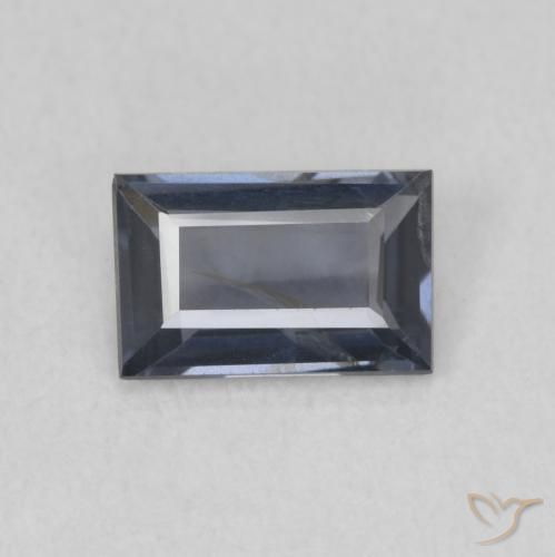 1.05ct Natural Púrpura grisáceo espinela, Corte Baguette, VS, Photo A