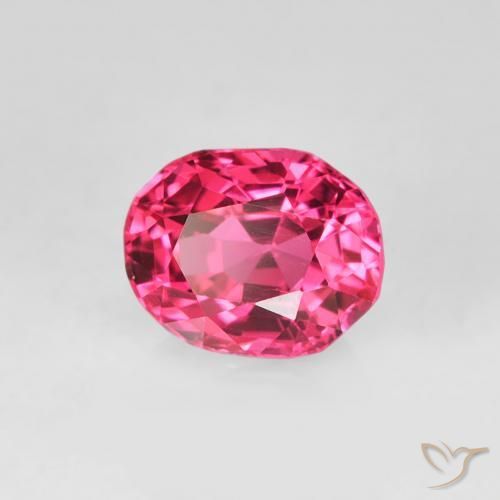 Espinela Rosa oscuro natural de 0.58 ct, Ovalada, VS