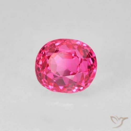 Espinela Rosado intenso natural de 0.58 ct, Ovalada, VS