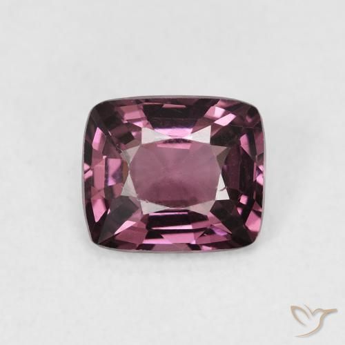 1.00ct Natural Púrpura oscuro Espinela, Forma Cojín, VS