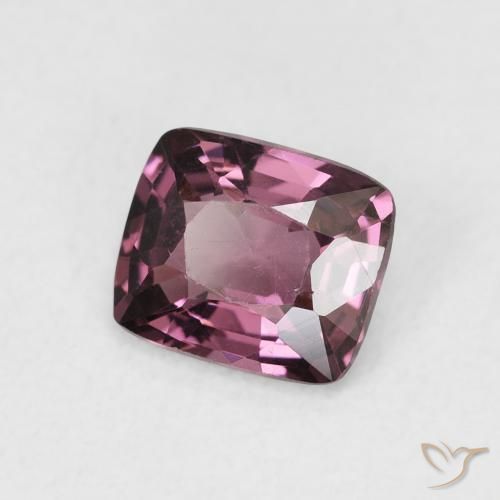 Espinela Púrpura oscuro natural de 1.00 ct, Forma Cojín, VS
