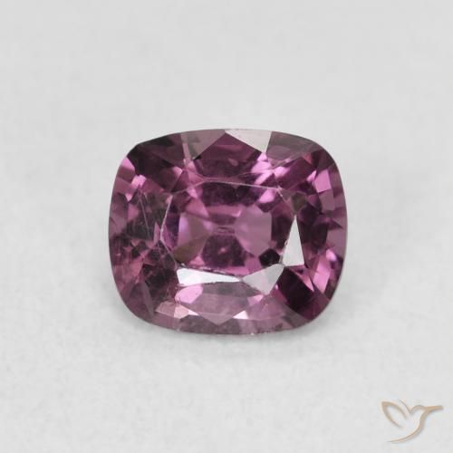 0.86ct Natural Púrpura oscuro Espinela, Forma Cojín, VS