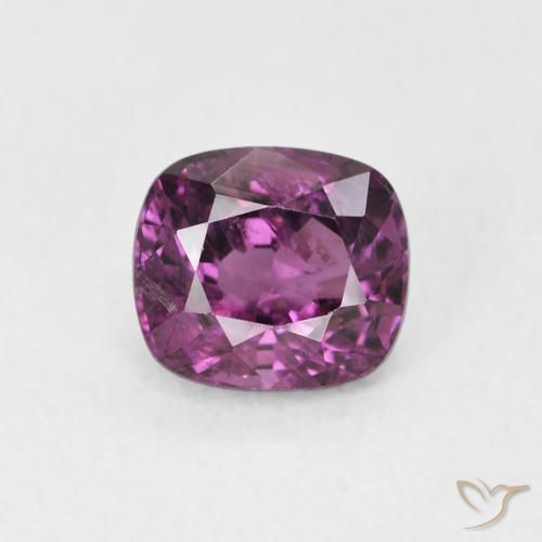 1.10ct Natural Púrpura oscuro espinela, Forma Cojín, VS, Photo A