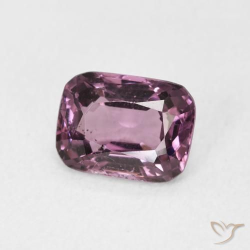 Espinela Malva púrpura oscuro natural de 1.16 ct, Forma Cojín, VS