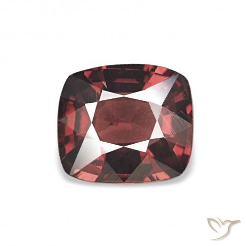 Espinela Rojo oscuro natural de 1.09 ct, Forma Cojín, VS
