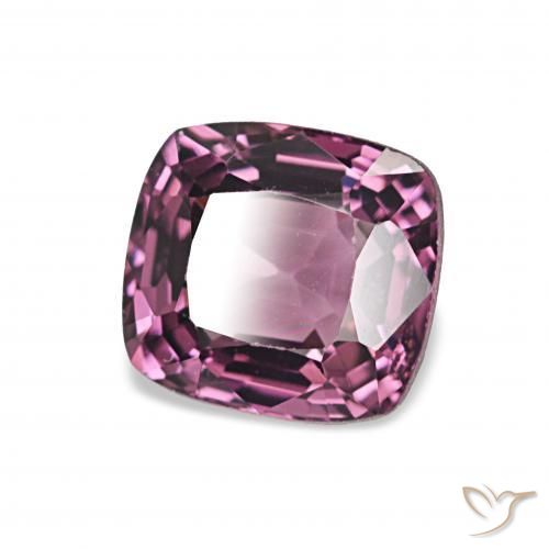 Espinela Púrpura rojizo natural de 1.58 ct, Forma Cojín, VVS-VS