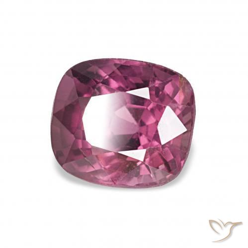 Espinela Púrpura baya natural de 1.23 ct, Forma Cojín, VVS-VS
