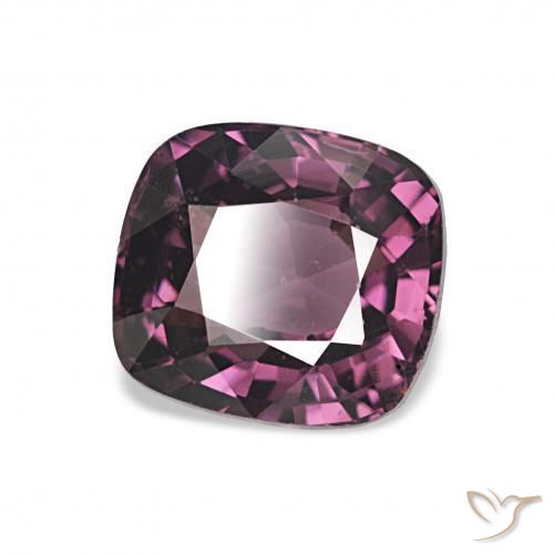 Espinela Púrpura medio natural de 1.66 ct, Forma Cojín, VVS-VS