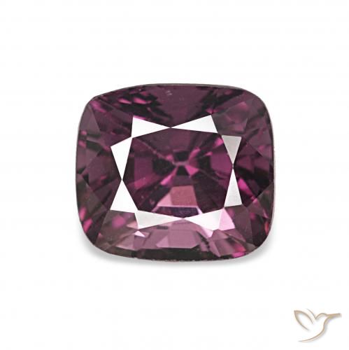 1.38ct Rojo púrpura intenso Espinela, Forma Cojín, VVS
