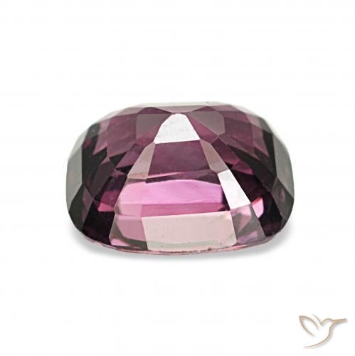 Espinela Rojo púrpura intenso natural de 1.58 ct, Forma Cojín, VVS