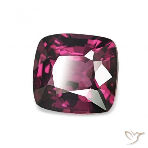 Espinela Púrpura oscuro natural de 1.21 ct, Forma Cojín, VVS-VS