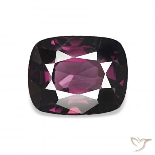 1.69ct Púrpura oscuro Espinela, Forma Cojín, VVS
