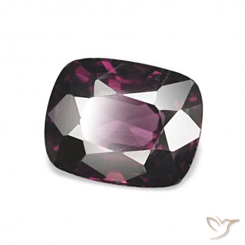 Espinela Púrpura oscuro natural de 1.69 ct, Forma Cojín, VVS