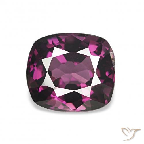 1.28ct Púrpura oscuro Espinela, Forma Cojín, VVS