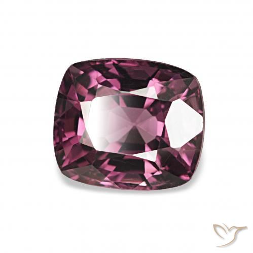 Espinela Púrpura medio natural de 1.37 ct, Forma Cojín, VVS