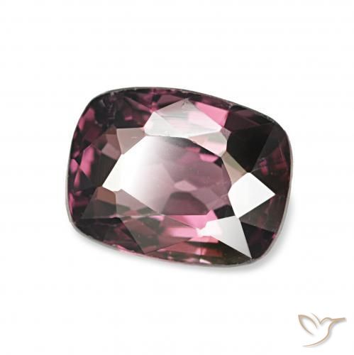 Espinela Púrpura oscuro natural de 1.28 ct, Forma Cojín, VVS