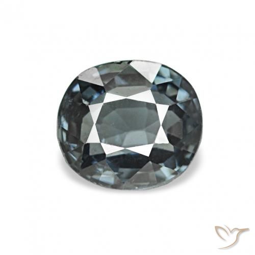 0.71ct Gris oscuro Espinela, Forma Cojín, VVS-VS