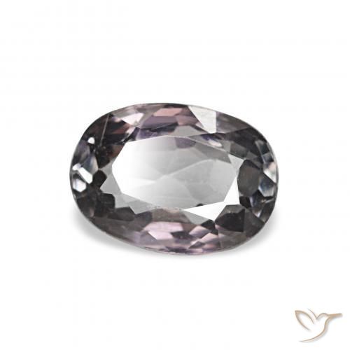Espinela Purplish Grey natural de 0.62 ct, Ovalada, VVS-VS