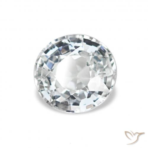 Espinela Blanco azulado natural de 0.73 ct, Redondo, VS
