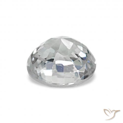 Espinela Blanco azulado natural de 0.73 ct, Redondo, VS