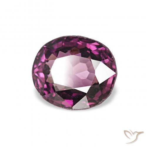 Espinela Púrpura Boysen natural de 0.81 ct, Ovalada, VVS-VS