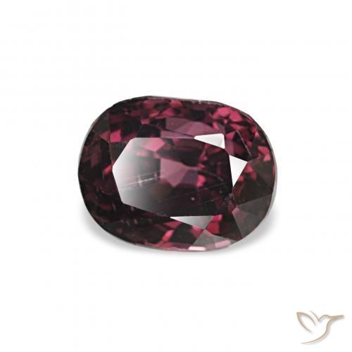 Espinela Púrpura oscuro natural de 0.79 ct, Forma Cojín, VS