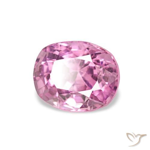Espinela Rosado púrpura real natural de 0.87 ct, Forma Cojín, VS