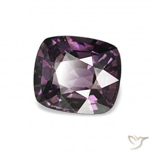 Espinela Púrpura oscuro natural de 1.13 ct, Forma Cojín, VVS-VS