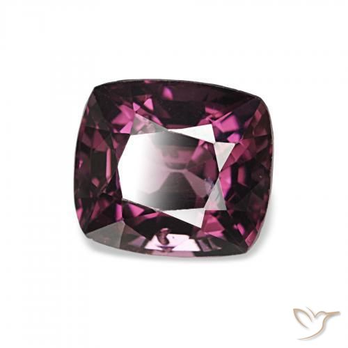 Espinela Medium Dark-Purple natural de 1.76 ct, Forma Cojín, VVS-VS