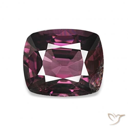 1.90ct Rojo púrpura intenso Espinela, Forma Cojín, VS