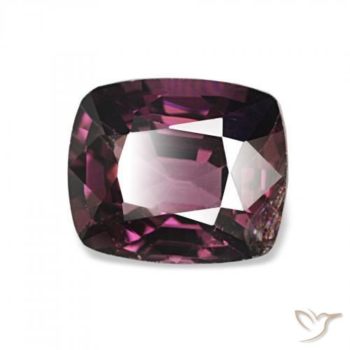 Espinela Rojo púrpura intenso natural de 1.90 ct, Forma Cojín, VS