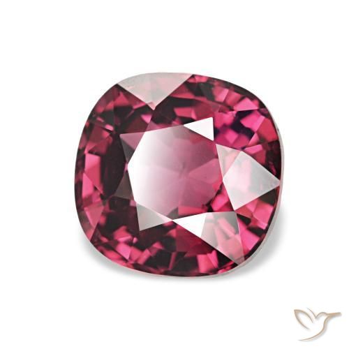 Espinela Púrpura baya natural de 1.31 ct, Forma Cojín, VVS